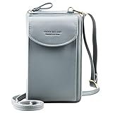 Multi Styles: Die Geldbörse mit einem verstellbaren Umhängetasche kann als Umhängetasche, Handy-Geldbörse, Clutch-Handtasche und Wristlet-Handtasche getragen werden.