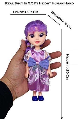 Image of Tickles Baby Girl's Prime Playing Doll with Small Size Kitchen Play Set with 1 Tiny Puppy and Cat, Furniture, Accessories Dolls for 2 Year+ Birthday Gifts (Color: Purple)