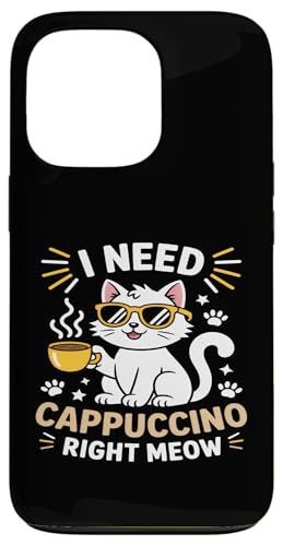 I Need Cappuccino Right Meow 炵L̃R[q[ X}zP[X iPhone 13 Pro p