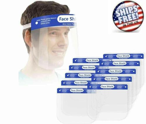 Clearview Containers Clearview 10 Pk Face Shield Reusable Washable Protective Cover Clear Mask Anti-Splash Anti-Fog Anti-Dust Soft All Day Comfort thumb #5