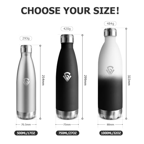 Isolierflasche 750ml, Trinkflasche Kohlensäure Geeignet, Thermosflasche Auslaufsicher, Trinkflasche Edelstahl BPA-Frei… – Ansicht 5