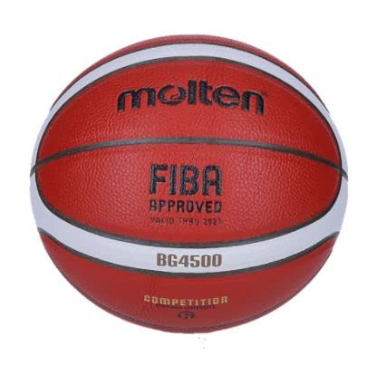 Image of Molten BG4500 Basketball, Indoor, FIBA Approved, Official WBBL Game Ball, Premium Composite Leather, Size 6, Orange /Ivory, Suitable for Boys Age 12, 13, 14 and Girls Age 14 & Adult