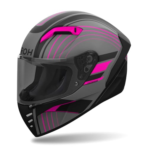 CASCO AIROH INTEGRALE CONNOR ACHIEVE PINK MATT S
