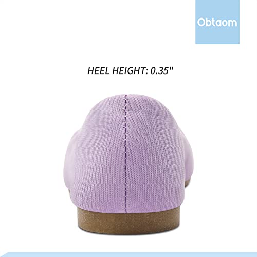 Image of Obtaom Round Toe Women Flat Shoes Slip on Girls Dress Black Ballet Flats