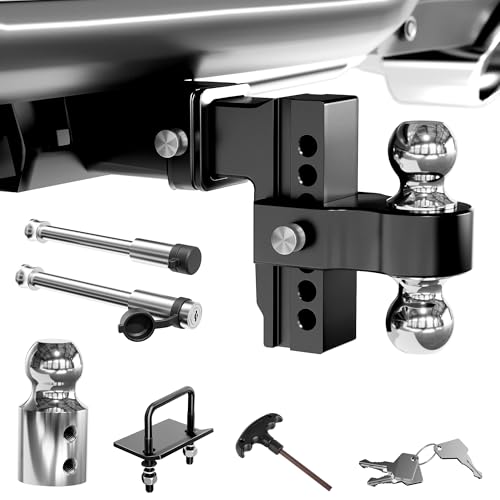 Richeer 2.5Inch Receiver for Trailer Hitch Three-Ball Head 6Inch Drop/Rise by Richeer - Used condition - CA$163.10