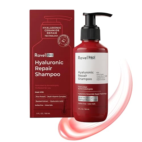 Image of Ravel PRO Damage /Hyaluronic Repair Shampoo, Restores & Strengthens Damaged Hair, Repairs Split Ends & Adds Shine, For All Hair Types, Men & Women - 150ml