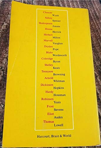 The Major Poets: English and American 0155545450 Book Cover