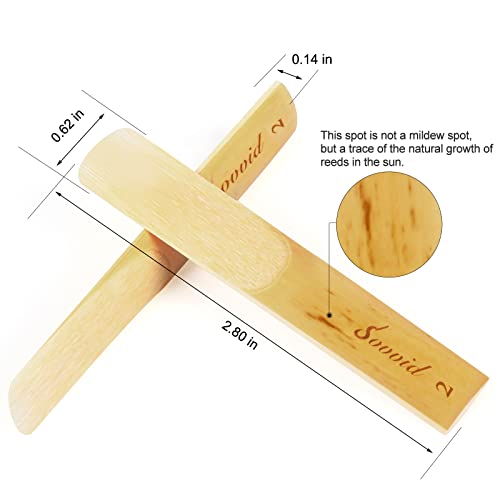 Image of 10 Pack Professional Alto Saxophone Reeds with Plastic Box, Strength 2.0 Alto Sax Reeds, Laser Engraved Marking & Thinner Reed Tip for Easy of Play, Traditional Reeds for Saxophone Alto