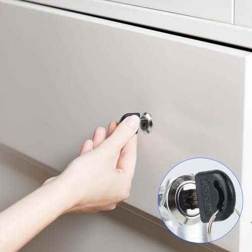 2pcs Cabinet Locks, 16mm Letterbox Locks, Security Letter Post Box Mailbox Cam Locks with Keys & 6 Different Lock Plates (Universal Key) - Image 6