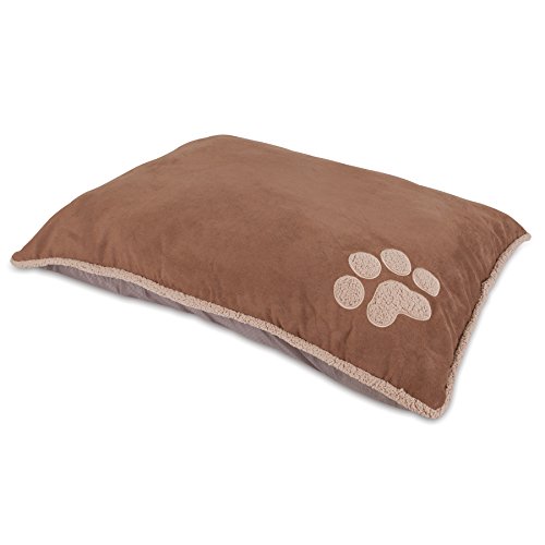 Petmate Aspen Pet Shearling Knife Edge Pillow Bed, Barn Red & Cream, 27 X 36 Inches #TOP25