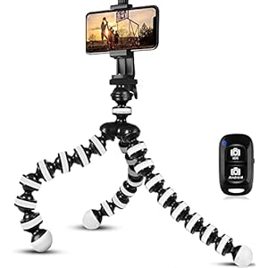 Handy Stativ Mini Stativ für Smartphone und Kamera für iPhone Stative Tripod Ständer mit Bluetooth Fernbedienung