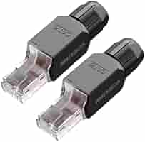VCELINK CAT6A RJ45 Stecker Werkzeuglos - 6 Stück Wiederverwendbare Netzwerkstecker