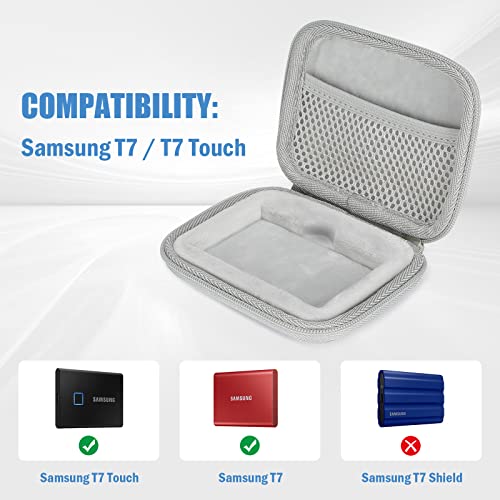 Image of ProCase Hard Carrying Case for Samsung T7 Portable SSD -Silver