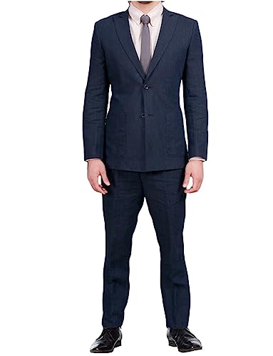 Costume deux pièces en lin homme pour mariage chic et banquet élégant