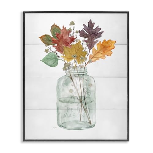Harvest Home Leaves Jar, 16 x 20 Inch Framed Giclée Print