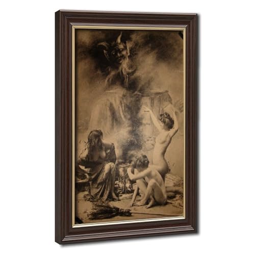 Witches Going to Sabbath 1910 impression sur toile 30x40 cm pour salon
