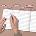 Skyline Accounting Ledger Book – Columnar Log Journal for Personal & Small Business Bookkeeping – Money Expense Log, Hardcover 10x7” (Rose Gold)