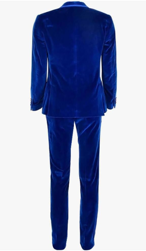 Men's Double Breasted Green Velvet Wedding Suits Shawl Lapel Groom Tuxedos 2 PC Prom Suits