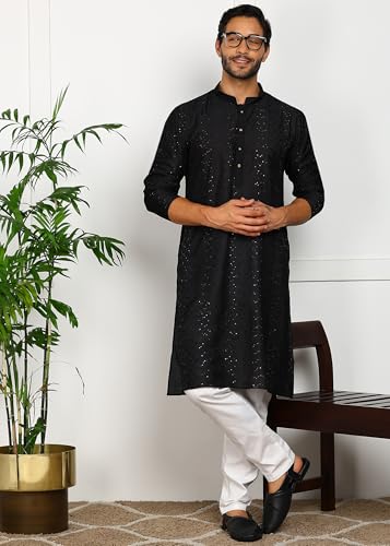 Image of Amazon Brand - Tavasya Men Maroon Self-Design Sequinned