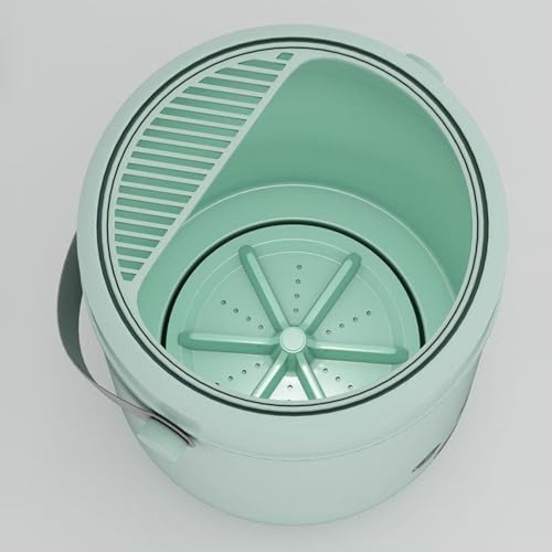 Image of Portable Washing Machine Lightweight Laundry Washer for Apartment Camping RV White