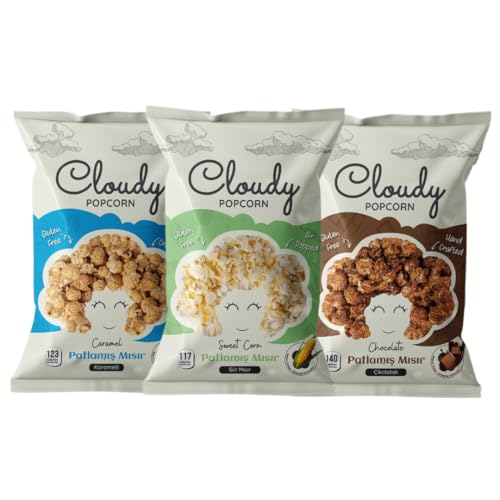 Popcorn Assortment | 3 Flavors Variety Pack : Sweet Corn, Caramel, and Chocolate, | Sweet Gourmet Popcorn, Individually Packed, 117–128 Calories per Bag - Gluten Free | 3.69 oz