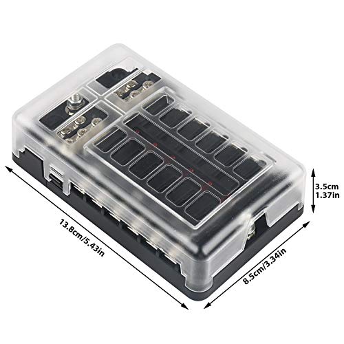 DriSubt Fuse Box con LED Fusibile Soffiato