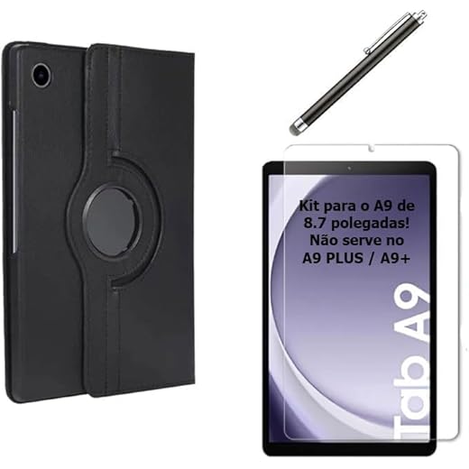Kit capa para Samsung Galaxy Tab A9 8,7" (capa + película + caneta)