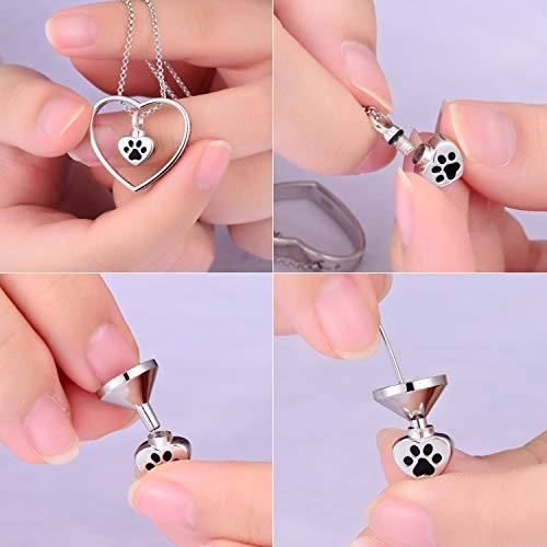 image for JXJL Memorial Heart Cremation Urn Necklace for Ashes Keepsake S925 Ste
