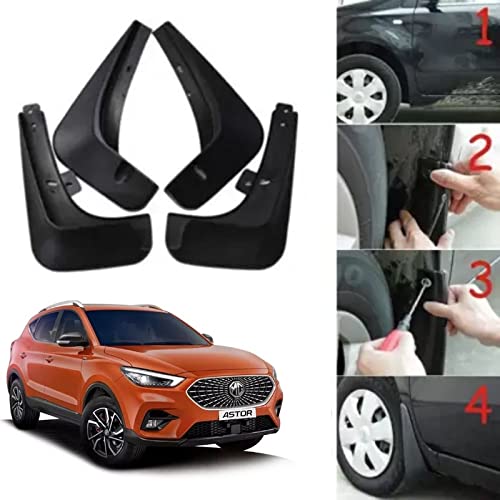 Image of Oshotto (O.E.M Fitting Cup Type) Mud Flap /Splash Guard Compatible with Astor /EV(Set of 4pc)