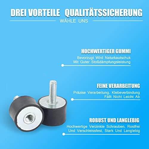 Rubber Mounts, 4x M8 M6 Rubber Mounts Shock Absorber Anti Vibration Silentblock Bobbins (VD30*20 M8*23)