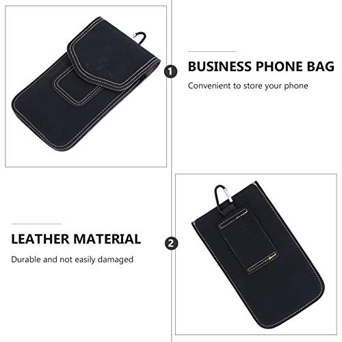 Bolsa de couro para celular ibasenice para cinto pochete com chaveiro à prova d'água para celular c