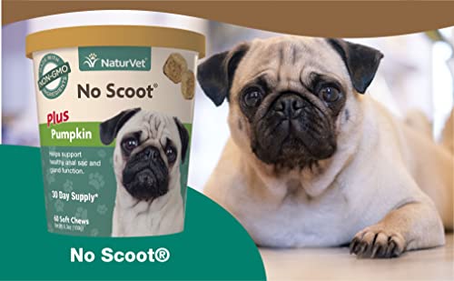 NaturVet - No Scoot for Dogs - 60 Soft Chews - Plus Pumpkin - Supports Healthy Anal Gland & Bowel Function - Enhanced… - Image 3
