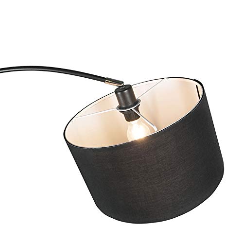 Qazqa vinossa - Lampada da terra arco Moderno - 1 luce - L 1384 mm - Nero - Moderno - Soggiorno