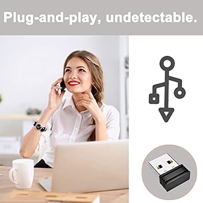 Undetectable Mouse Jiggler Shaker USB Mouse Mover for Computer Laptop, Automatic Mini Mouse Shaker Driver-Free Mouse Movement Simulator Keep Computer Awake, Plug-and-Play