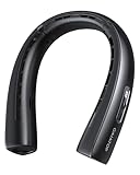 Gaiatop Portable Neck Fan, Wearable 360° Surround Cooling Turbo Airflow, 0 to 100 Speeds, Up to 12.5H Lasting, Rechargeable Hands Free Personal Fans for Outdoor, Travel, Concerts, Office, Gym, Black