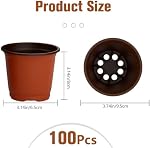 Plant Nursery Pots Plant Pots Indoor Large Plant Pots with Drainage Planting Pots Planter Pots Outdoor Seedling Pots Pot Pour Semis Seed Starting Pots Flower Pots Outdoor Pots for Plants 100pcs