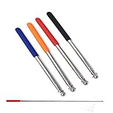 Muchos colores: en un paquete hay 4 punteros telescópicos en 4 colores diferentes, rojo,azul,naranja,negro, puede elegir el color que desee.