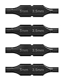 Galvanox Hex 3mm - 2.5mm Double Sided Screwdriver Replacement Bits for Leatherman Multi-tools (4 Pack)