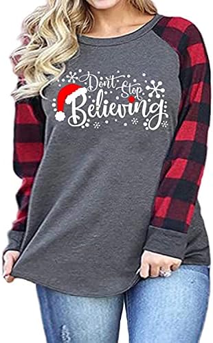 Plus Size Christmas Shirt Women Buffalo 