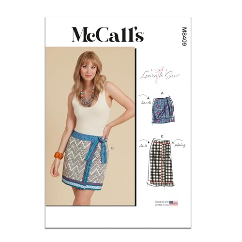 MCCALLS M8409U5 - Faldas cruzadas para mujer U5 (16-18-20-22-24)