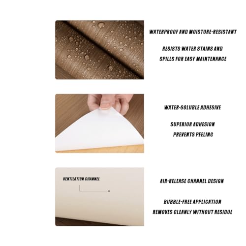 Papier contact grain bois imperméable pour rénover un plan de travail abîmé - 7