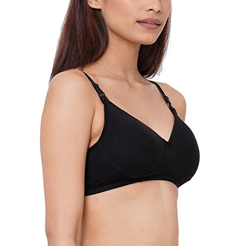 Image of Inner Sense Organic Cotton Bamboo Breastfeeding Support Bra I Wire Free, Padded Maternity Bra I High Coverage, Nursing Bra I Feeding Bra I Pregnancy Bra