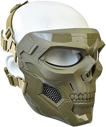 Casque Tactique Fast PJ Avec Masque Crâne Intégral - Paintball, Airsoft, Halloween, Cosplay