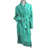 Bademantel Unisex Microfaser Saunamantel Morgen Supersoft Fleece Cashmere Touch Mantel Damen & Herren viele Farben und Größen (DE/NL/SE/PL, Alphanumerisch, L, XL, Regular, Regular, Türkis)