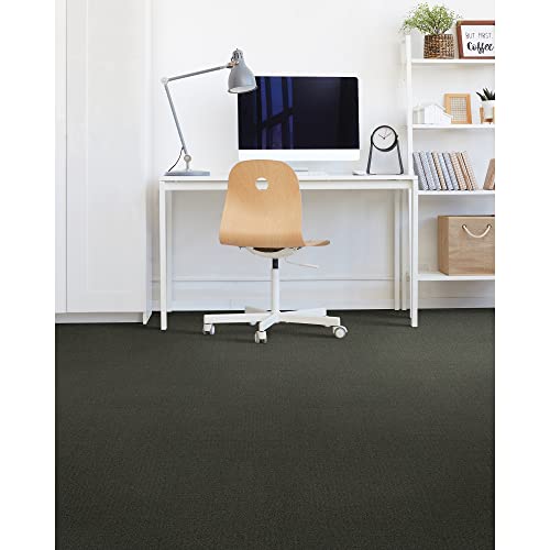Image of Mohawk Advance 24 inch x 24 inch Berber (Loop pile), 0.11 inch Pile Height, Carpet Tile, Nylon Fiber, Deep Water Color, (24 Tiles), (96 sqft /carton)