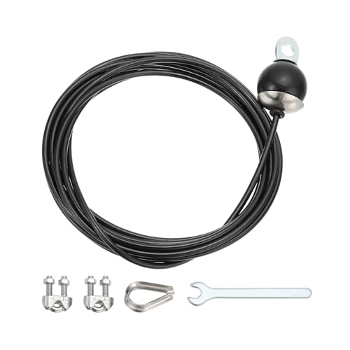 Câble poulie réglable de 4mm épais et lourd pour fixation de gym à domicile noir