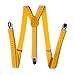 2 Brothers Unlimited Inc 2BU Mens Womens Fashion Black Bow Tie & Yellow Ruler Tape Measure Teacher Suspender Set
