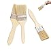 3 Pennelli, Pennello Con Manico In Legno, Pennello Lucido, Adatto Per Pittura a Olio, Muro, Recinzione e Pittura Per Legno, Vernice, Macchia, Colla e Gesso