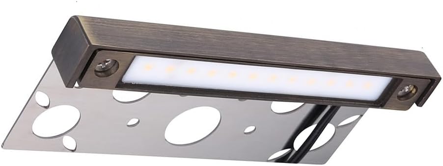 Arrownine Low Voltage Hardscape Lighting Brass Materials 9-17V Replaceable Top LED Module Warm White for Retaining Wall Lights Outdoor Step Lights 2W 6.9 Inches,Antique Bronze Finish