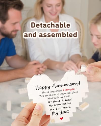 KAAYEE Anniversary Wedding Gifts for Him Her, Building Blocks Plaque Gifts - Image 3